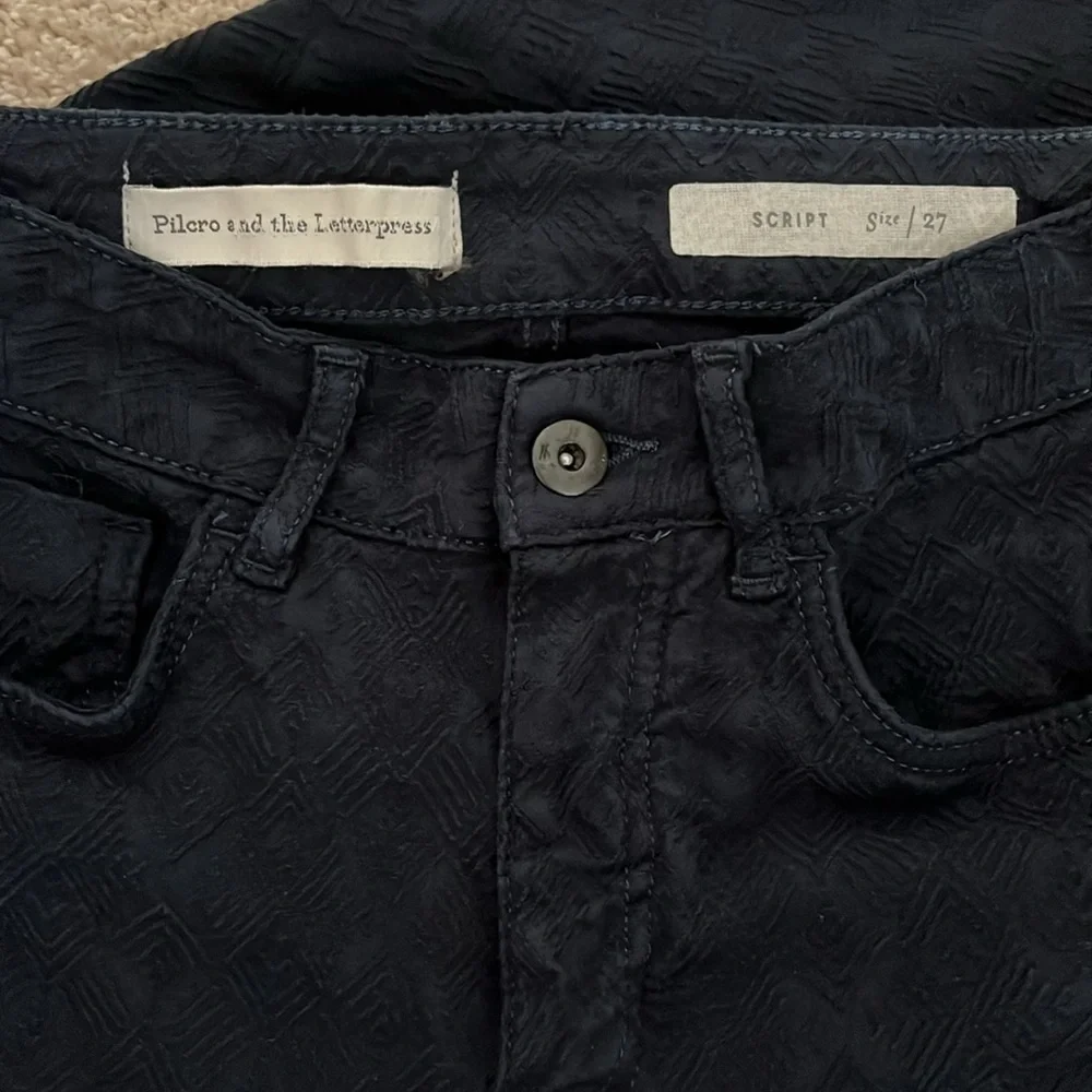 Anthropologie Pilcro Script Textured Jeans - Picture 7 of 9